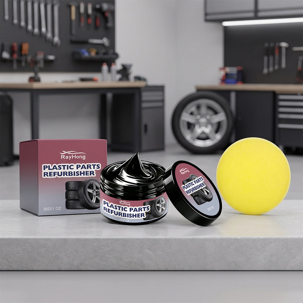 Trim Restorer Plastic - Restaurador de acabamento preto para carros,