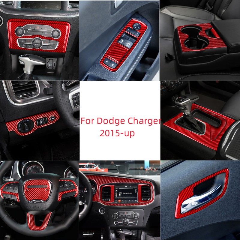 Interior Detailing Kit - Adesivo Vermelho de Fibra de Carbono