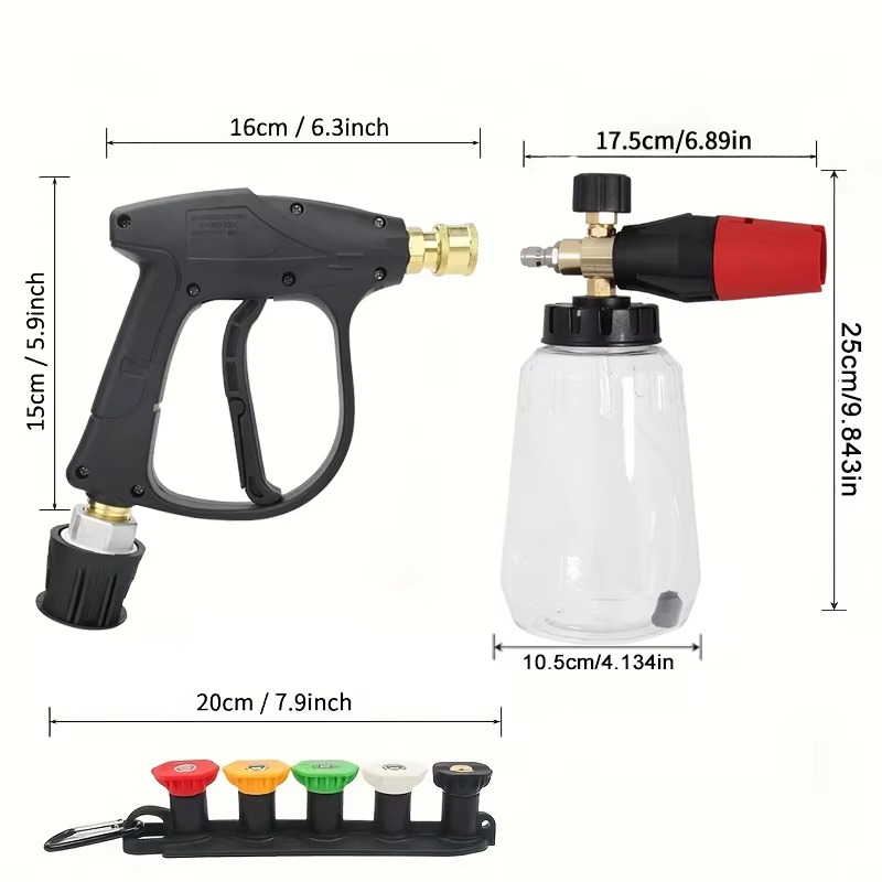 Kit de Lança de Espuma de Neve - Pressure Washer Foam Gun avaliação e preço